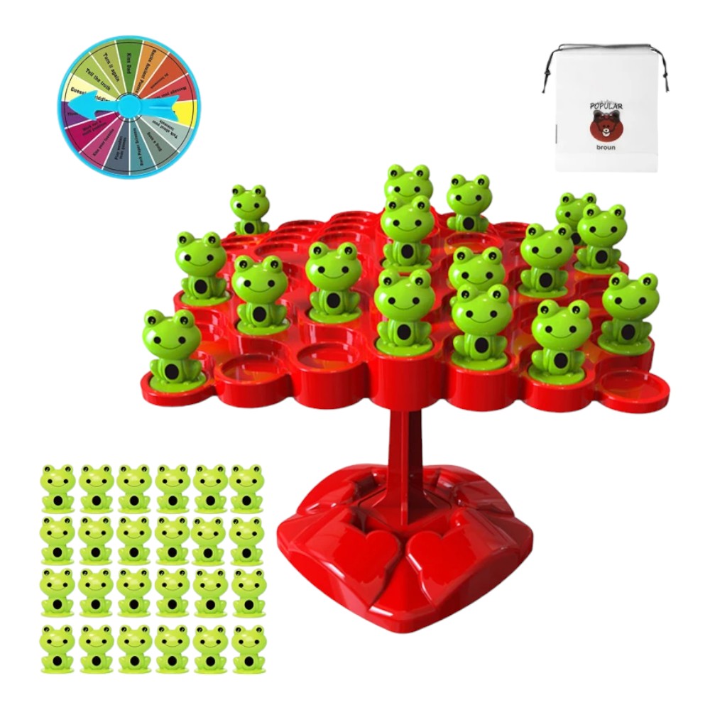 Montessori - Jeu d'équilibre avec arbre et grenouille