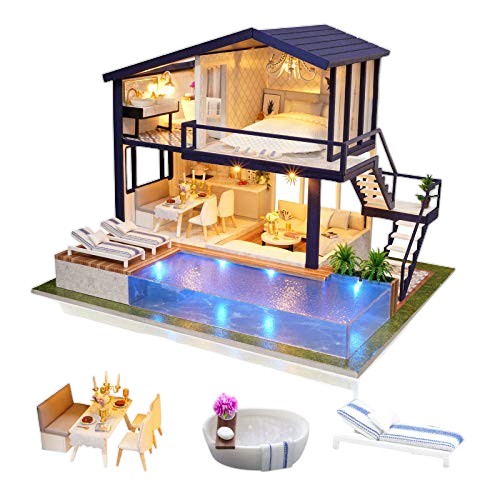 Maison miniature DIY avec eau lumineuse